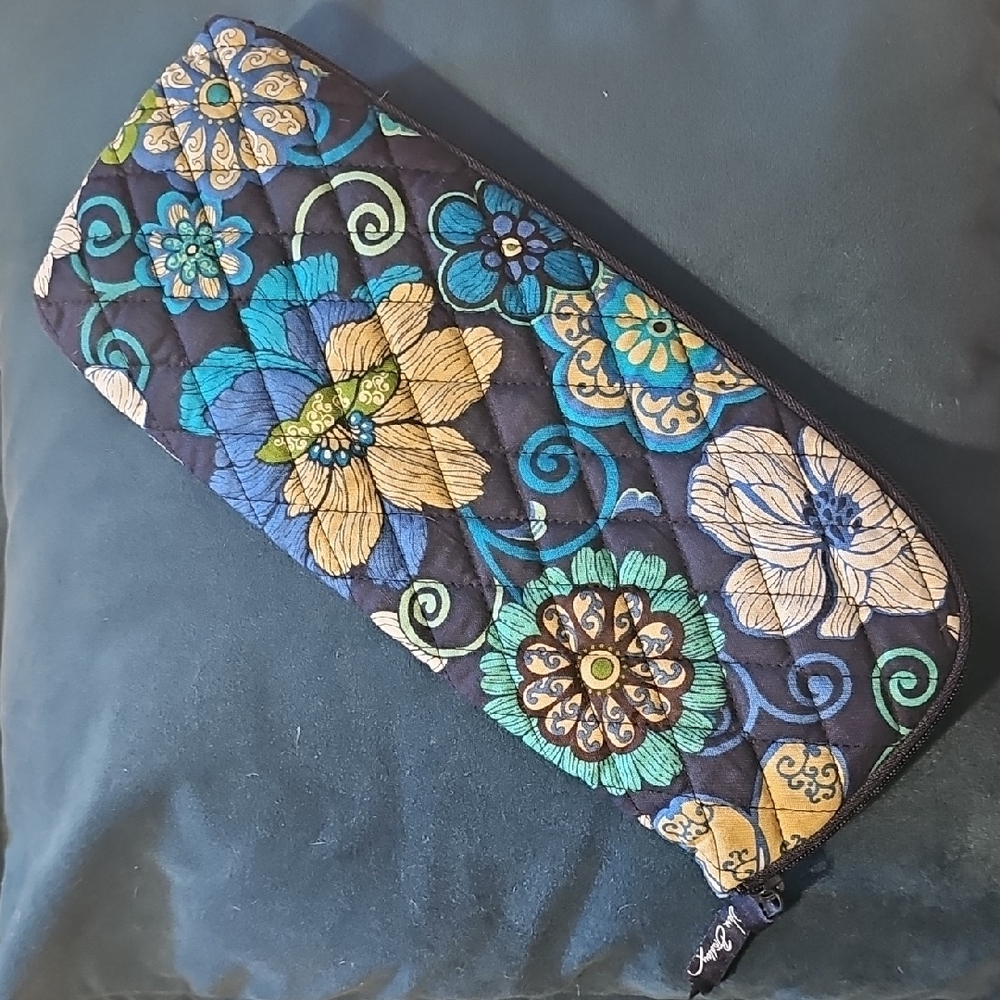 Vera Bradley Blue and Green Floral Case/Bag